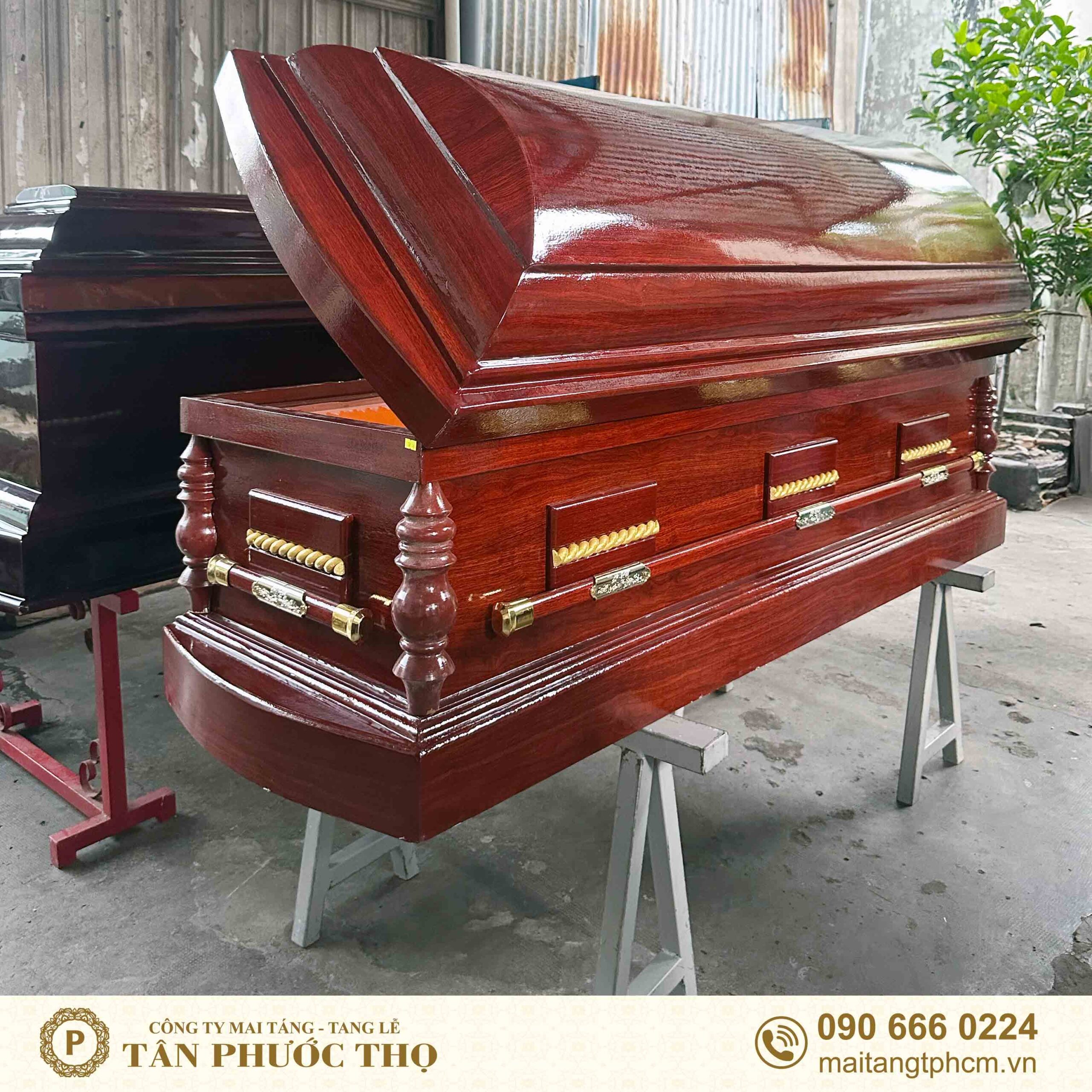 Quan tài hoả táng hiện đại Hồng Đại Phúc mở nắp