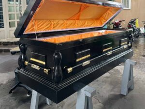 Quan tài hoả táng hiện đại Huyền Trường Phúc nắp mở