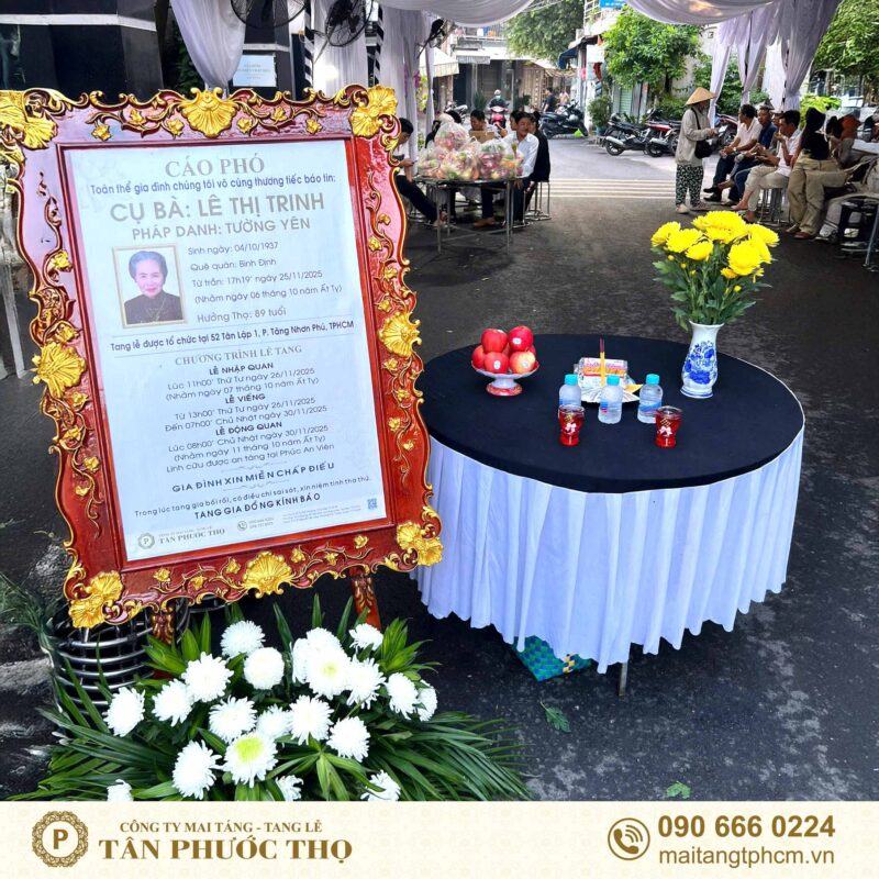 vật phẩm tang lễ trong dịch vụ mai táng