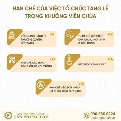 Hạn chế của dịch vụ tang lễ trọn gói tại chùa