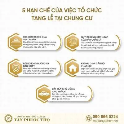Hạn chế của dịch vụ tang lễ trọn gói tại chung cư