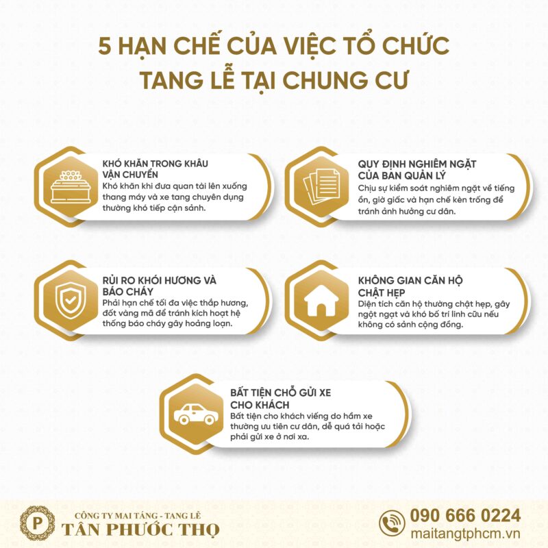 Hạn chế của dịch vụ tang lễ trọn gói tại chung cư