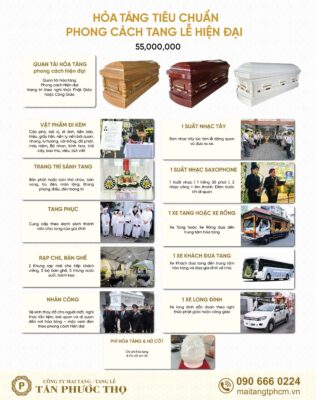 Gói tang lễ hiện đại hoả táng tiêu chuẩn
