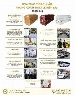Gói tang lễ hiện đại hoả táng tiêu chuẩn