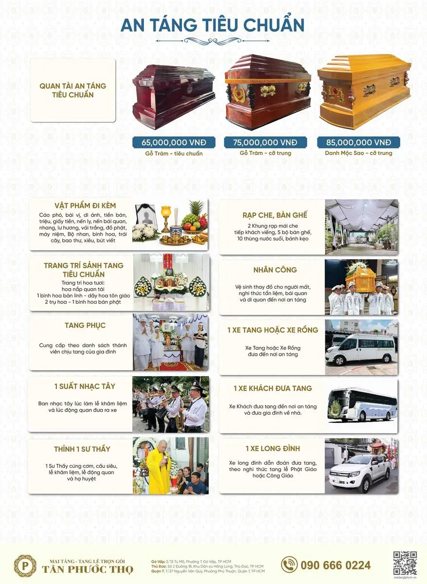 Gói dịch vụ an táng trọn gói tiêu chuẩn